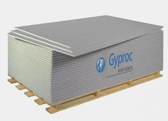 Лист гипсокартонный GYPROC Оптима - стандартный. Размер 2500х1200 мм 