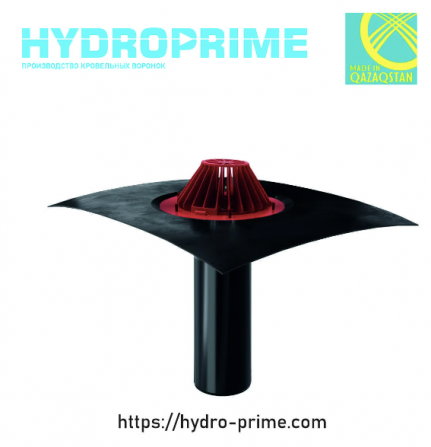 Кровельная воронка HydroPrime 110x720 с Полимербитумным полотном  - photo 1