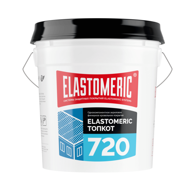 Финишное акриловое гидроизоляционное покрытие Elastomeric 720 Top Coat, 20 кг  - photo 1